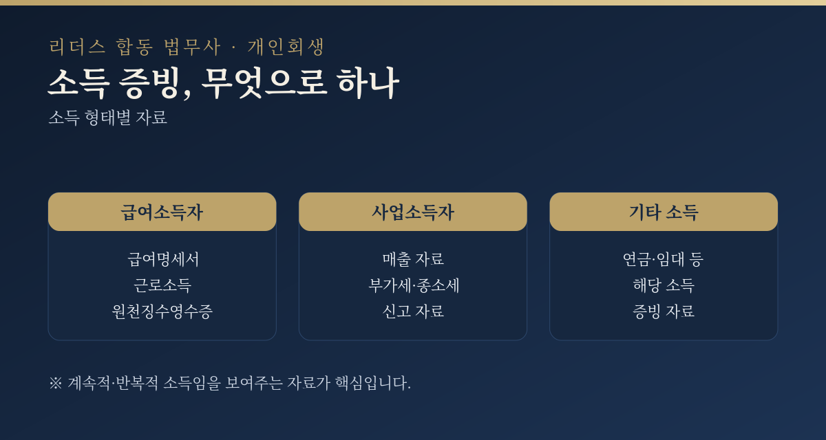 소득 증빙 종류